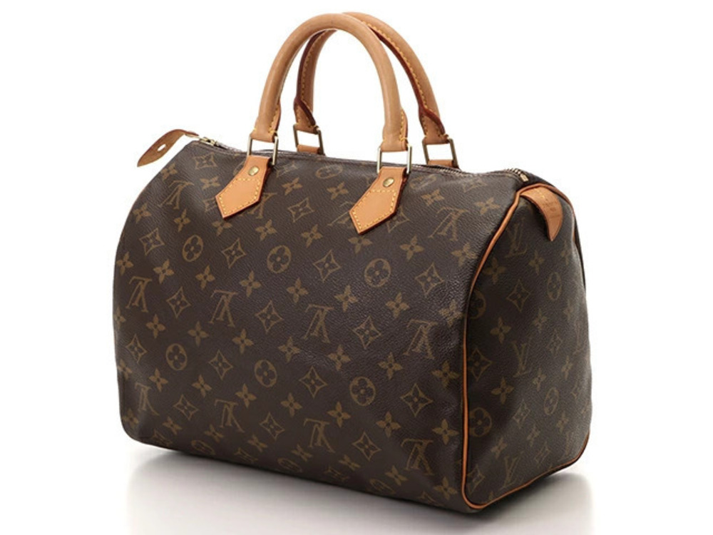 Louis Vuitton Monogram Speedy Handbag Brown
